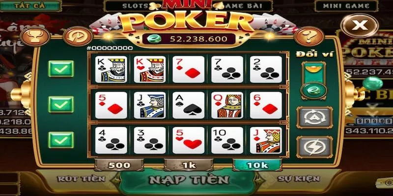 Mini poker với những nét thu hút người chơi